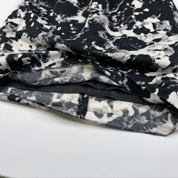 Halogen Nordstrom Skirt Silk Blend Black White Date Cocktail Career Office - Picture 13 of 13